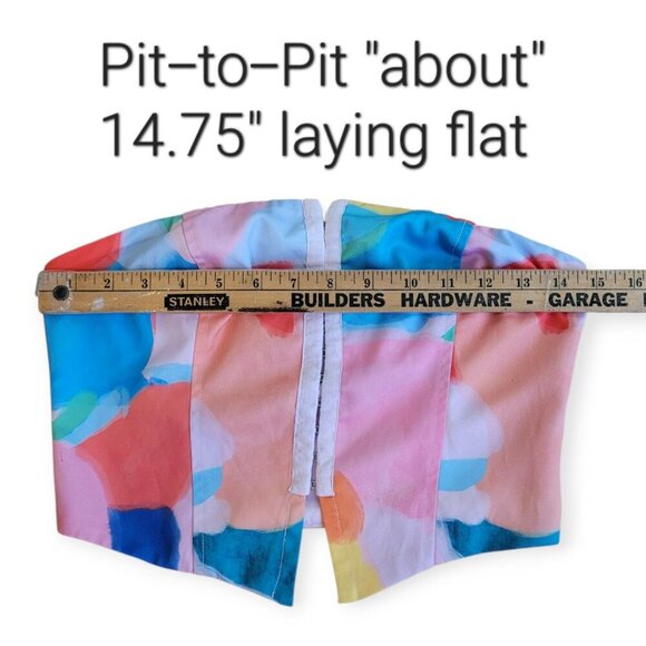 Princess Polly Love All Corset Strapless Multicoloured Top size 4 EUC - Picture 12 of 16